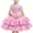 Pink, variant on MeetoTime Girls Dress Sleeveless Round-Neck Mesh Patchwork Princess Cake Dresses 1-6 Years Baby Clothes