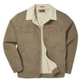 thumbnail image 3 of The American Outdoorsman Sherpa Lined Canvas Trucker Jacket (Driftwood, XL), 3 of 5