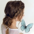 thumbnail image 2 of Unique Bargains 1 Pc Fashion Duckbill Butterfly Hair Clips Hairdo Clip for Home Gray Blue, 2 of 5