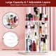 thumbnail image 3 of Organizador de maquillaje giratorio 360, organizador de cosméticos, carrusel de maquillaje ajustable, soporte giratorio, caja de almacenamiento de cosméticos de gran capacidad, organizador de brochas, 3 of 5