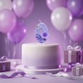 thumbnail image 4 of Birthday Number Candle, Creative Cartoon Design Smokeless Wax Glitz for Kids Boys Girls Birthday Party Cake Toppers Anniversary Decorations, J, 4 of 6