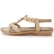 thumbnail image 4 of Sandalias de verano para mujer, chanclas informales cómodas, zapatos de playa, correas en T al tobillo, Sandalias planas elásticas para mujer Ormromra WMZL-899-27, 4 of 7