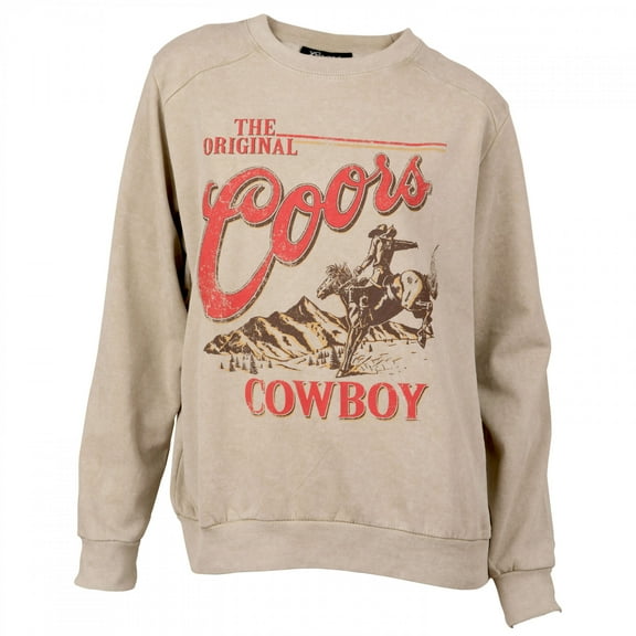 Coors Women's Og Cowboy Graphic Crewneck Sweatshirt - 47-221-213 Medium  US