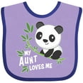 thumbnail image 3 of Inktastic My Aunt Loves Me Cute Panda Boys or Girls Baby Bib, 3 of 4