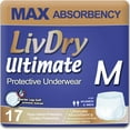 thumbnail image 1 of Ropa interior para incontinencia para adultos LivDry Ultimate, paquete de 17, 1 of 9