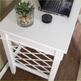 thumbnail image 6 of Desks, Transitional White Writing Desk with Spacious Desktop & 2 Drawers - Glenburg | White | MDF, 6 of 8