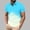 Sky Blue, variant on Dolkfu Short Sleeve Polos Shirts for Men Big And Tall Blue Collared Gradient Button Tops Modern Artistic Patchwork Polos Sky Blue,Xxxl