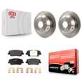 thumbnail image 1 of Transit Auto Rear Disc Brake Rotors and Semi-Metallic Pads Kit for Car Kia Sorento Hyundai Santa Fe Sport XL K8F-102602, 1 of 11