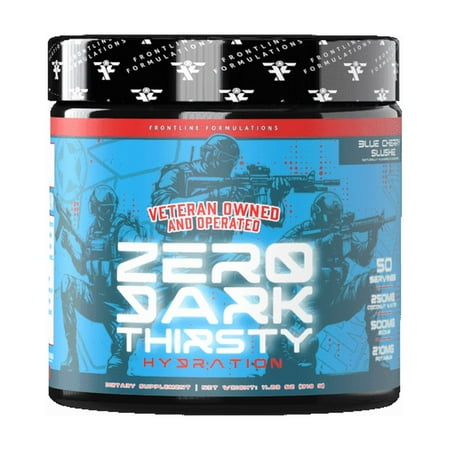 Frontline Formulations Zero Dark Thirsty, Electrolyte Supplement, Blue Cherry Slushie Flavor, 30 Servings