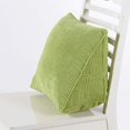 thumbnail image 2 of Almohada de lectura de cuña suave, cojín de pana triangular para la espalda, posicionamiento del respaldo, sofá cama, silla de oficina, almohada de descanso, almohada de apoyo para la espalda (café), 2 of 7
