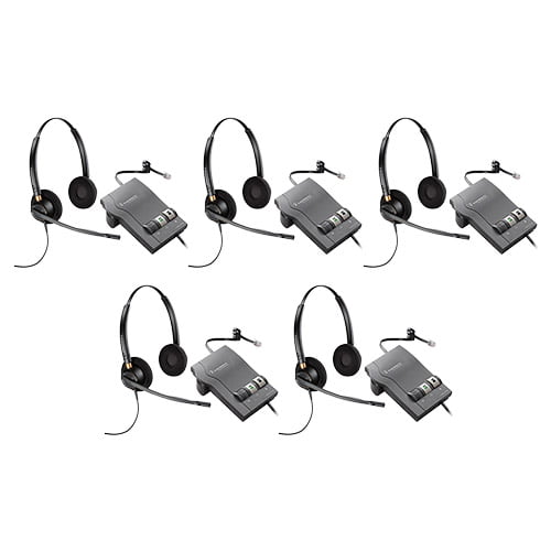 Black Plantronics 89434-01 Wired Headset 