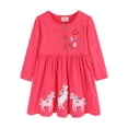 thumbnail image 4 of Curuila Child Toddler Girls Dress Long Sleeve Cartoon Print Crew Neck Autumn Fashion Dresses Size 2 Year, 4 of 6