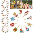 thumbnail image 5 of (GS07) Navideño Navideña Copo Nieve Muñeco Nieve Navidad Hombre 10 Piezas (diamante Forma Especial Una Cara) (con Video), 5 of 5