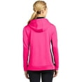 thumbnail image 3 of Women's Sport-Wick Fleece Colorblock Hooded Pullover, Black/Deep Red - Medium, 3 of 3