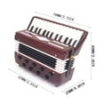 thumbnail image 3 of JGJJUGN Mini Instrument Accordion Model Ornament | Decorative Wooden Accordion | Musical Decor Piece | Unique Home and Office Accent | Vintage Style Model | Gift for Music Lovers | 2.75x2.36x0.98in, 3 of 5