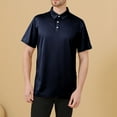 thumbnail image 4 of Yiaimeir Men's Three Button Printed Lapel Short Sleeve T-Shirt Top Streetwear,Size M-3XL, 4 of 5