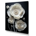 thumbnail image 2 of Designart "Monochrome Petal Elegance" Ranunculus Canvas Wall Art, 2 of 7