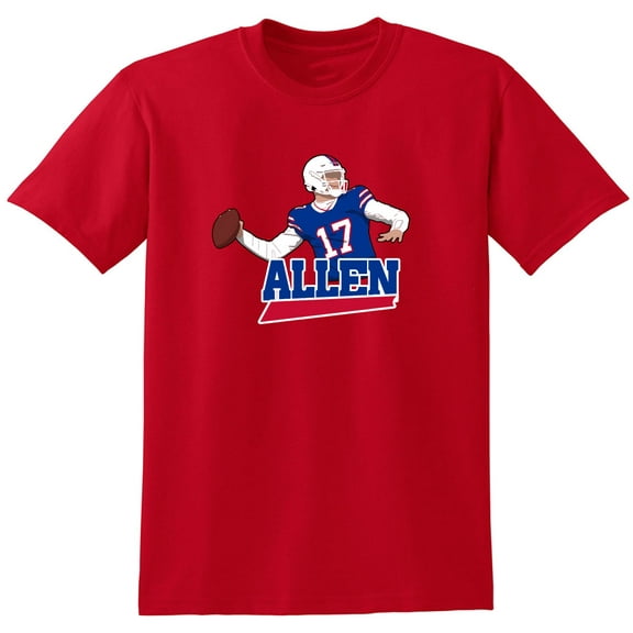 Red Bills Josh Allen Logo Pic T-shirt
