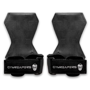 Gymreapers Weight Lifting Grips, Pair, Medium, Black