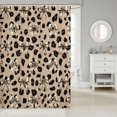 thumbnail image 2 of Manfei Cartoon Cute Bow Shower Curtain 72Wx72L,Brown Leopard Print Bathroom Curtain, 2 of 5