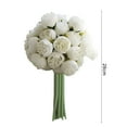 thumbnail image 2 of 1BunchArtificialFlowerNoWateringNeverFadeRealisticLooking27HeadsTeaRoseSimulationBouquetDecorationHomeDecor-White, 2 of 8