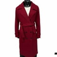 thumbnail image 6 of YueHuiYing Women's Double Breasted Long Trench Coat Windproof Classic Turndown Collar Slim Overcoat, 6 of 6
