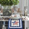 thumbnail image 4 of Lksixu 4th of July Patriotic Table Runner, 13"x72" Linen Star Shape American Flag Prints Decorative Table Cloth, Memorial Independence Day Farmhouse Kitchen Dining Table Decorations for Party, 4 of 4