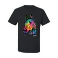 thumbnail image 2 of Colorful Rainbow Rabbit Animal Lover Men's Graphic T-Shirt, Black, 5XL, 2 of 3