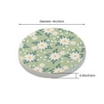 thumbnail image 3 of LNWH Non-Slip Decorative Drink Coasters, Absorbent Daisy Floral Green Pattern Drink Mats, 6PCS, 3 of 7