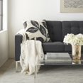 thumbnail image 4 of Floral Handcrafted Charcoal Accent Throw Pillow, 4 of 4