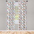 thumbnail image 3 of Ambesonne Christmas Curtains, Noel Theme House, Pair of 28"x95", Multicolor, 3 of 5