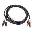 thumbnail image 2 of cable de sonido 2 RCA a 2 RCA Cable a Cable de audio para DVD TV Amplificador CD Soundbox JShteea  Nuevo, 2 of 8