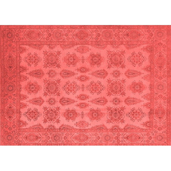 Ahgly Company Indoor Rectangle Oriental Red Industrial Area Rugs, 5' x 7'