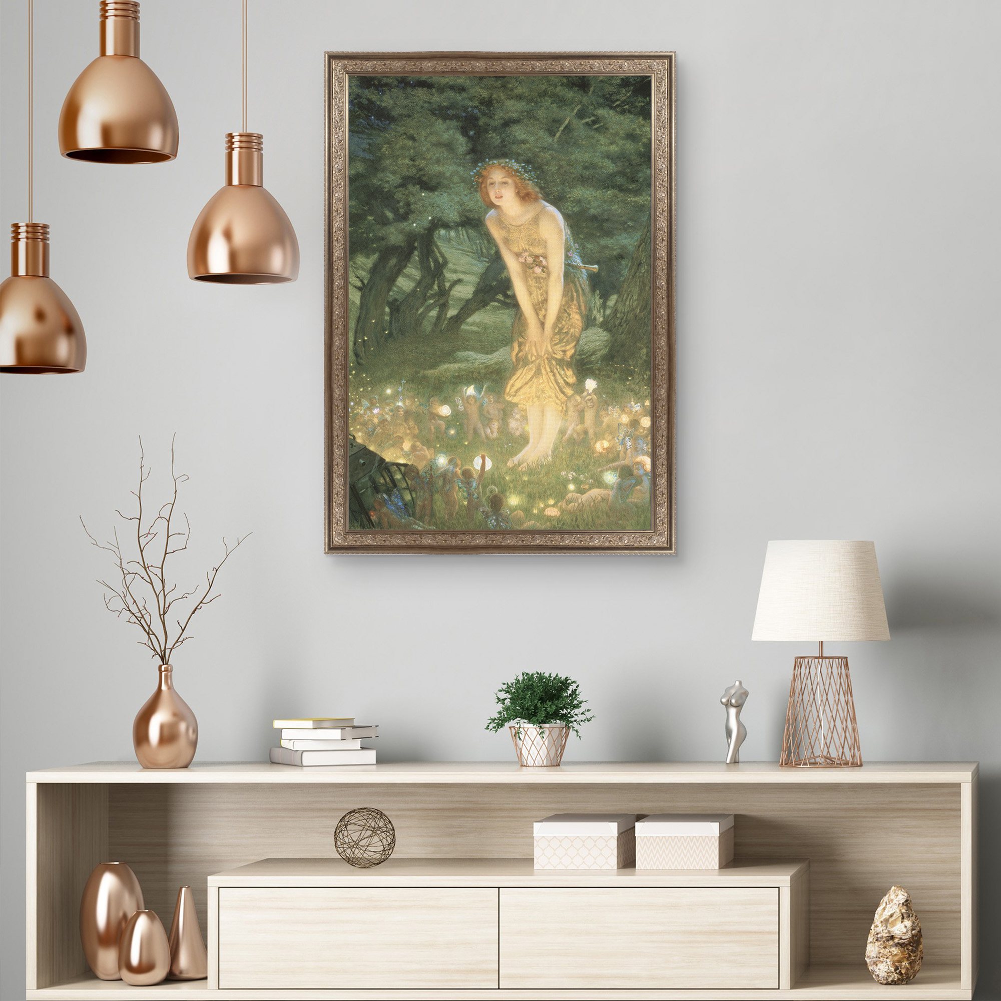 Misummer Eve Framed Canvas