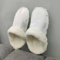 thumbnail image 6 of TELOLY 1Pair Winter Warm Croc Fur Lining Shoes Insoles Plush Insole for Women Men Shoe Covers Removable Plush Liner Accessories White Eu44-45, 6 of 7