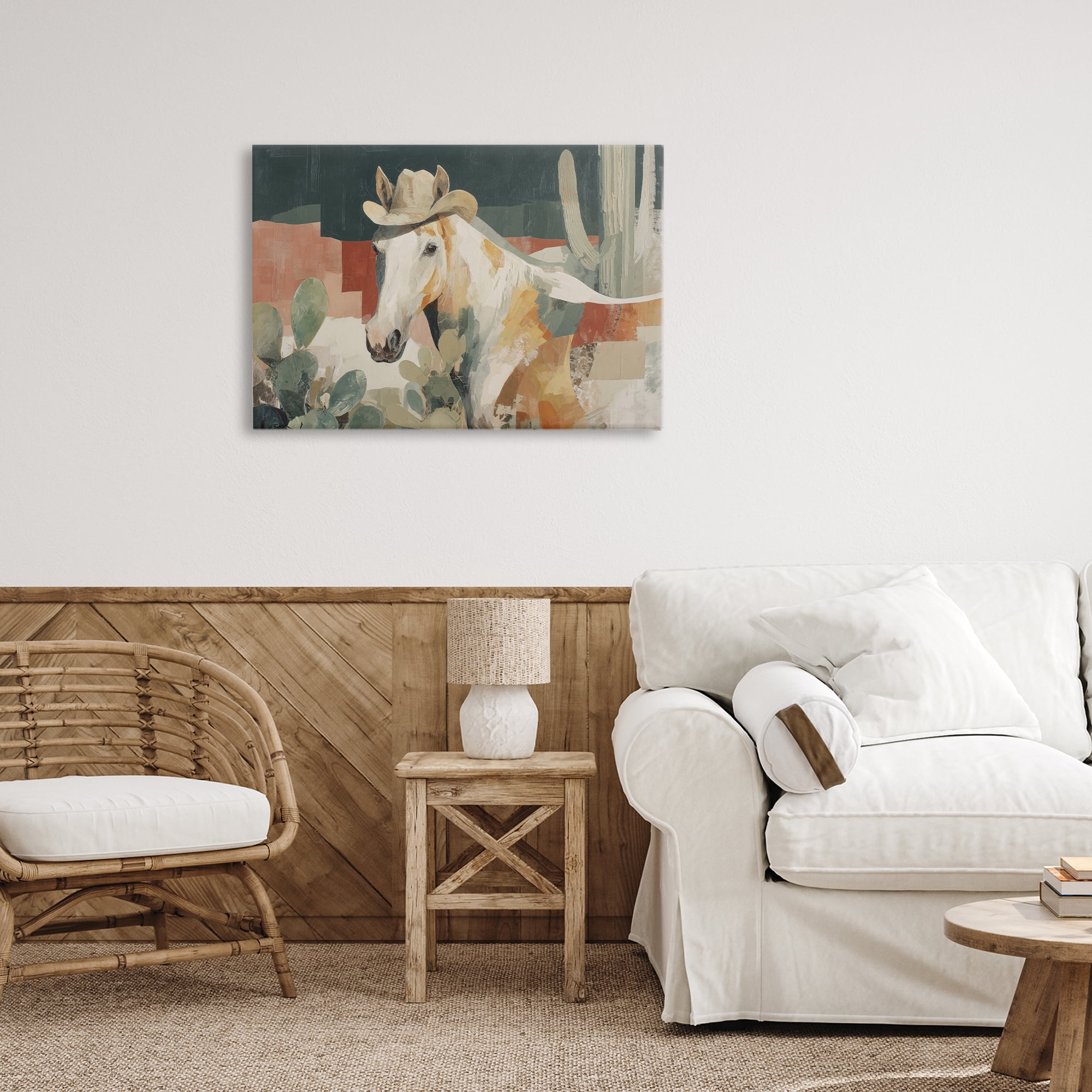 Stupell Industries Horse in Cowboy Hat Canvas Wall Art, design by Chromatic Storm Studio