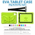 thumbnail image 2 of Allytechgroup iPad Air 4th 5th Gen Case 10.9" for Kids, Butterfly Design Children Friendly Shockproof Kickstand EVA Shoulder Strap Bumper Lightweight Case for Apple iPad Air 4 5 10.9", Lightblue, 2 of 8