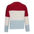 thumbnail image 3 of GigrtiJin Knitted Sweaters for Women Plus Size Colorblock Long Sleeve Knit Blouse Comfy Casual Loose Sweater Tops, 3 of 5