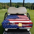 thumbnail image 2 of COEQINE Easy-Carry Golf Cart Seat Cover, Foldable Design with Handle for Storage, Universal Size Quilted Polyester, 4 Front Pockets, Machine Washable, Fashion American Flag, 2 of 8