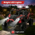 thumbnail image 5 of Wisairt 24V Ride on Toys 4WD Ride on Cars with Remote Control, 2 XL Seater Electric Car for Kids, Power Car Wheels, UTV w/ Four Motors, Music, LED Lights, Wireless Audio, 3 Speeds, Red, 5 of 10