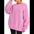thumbnail image 2 of Sudadera con Capucha de Gran Tamaño para Mujer, Suéteres de Larga con Cuello Redondo de , Conjuntos Cómodos de Moda de Otoño. Rosa L, 2 of 9
