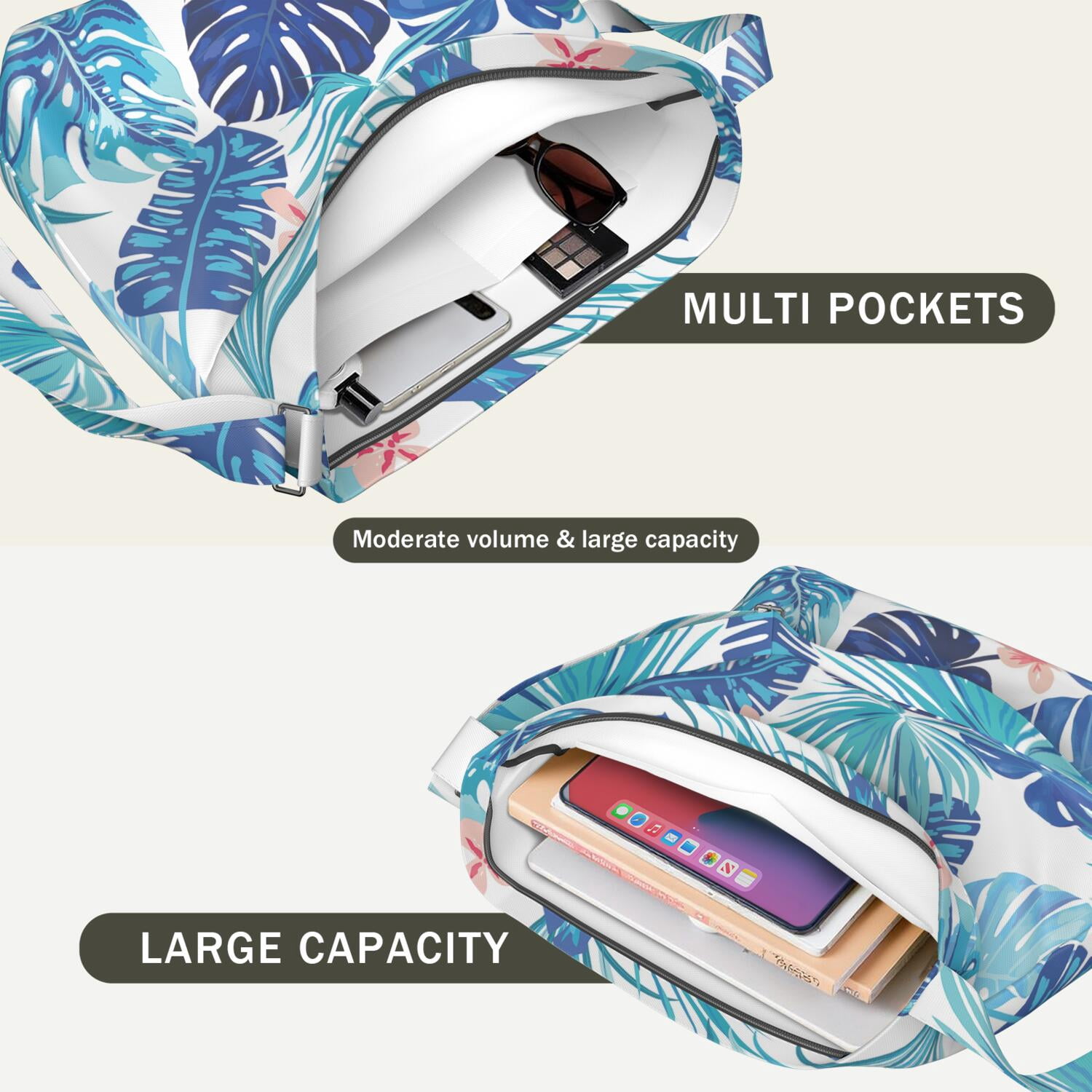 Vibrant Retro Hawaiian Floral Handbag - Stylish & Sleek Crossbody Bag with Spacious Interior for Daily Essentials
