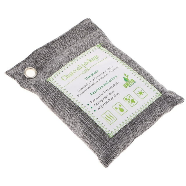 Bolsa de desodorante de carbón de carbón de bambú de 500 g gris para Cola Ambientador de carbón de bambú