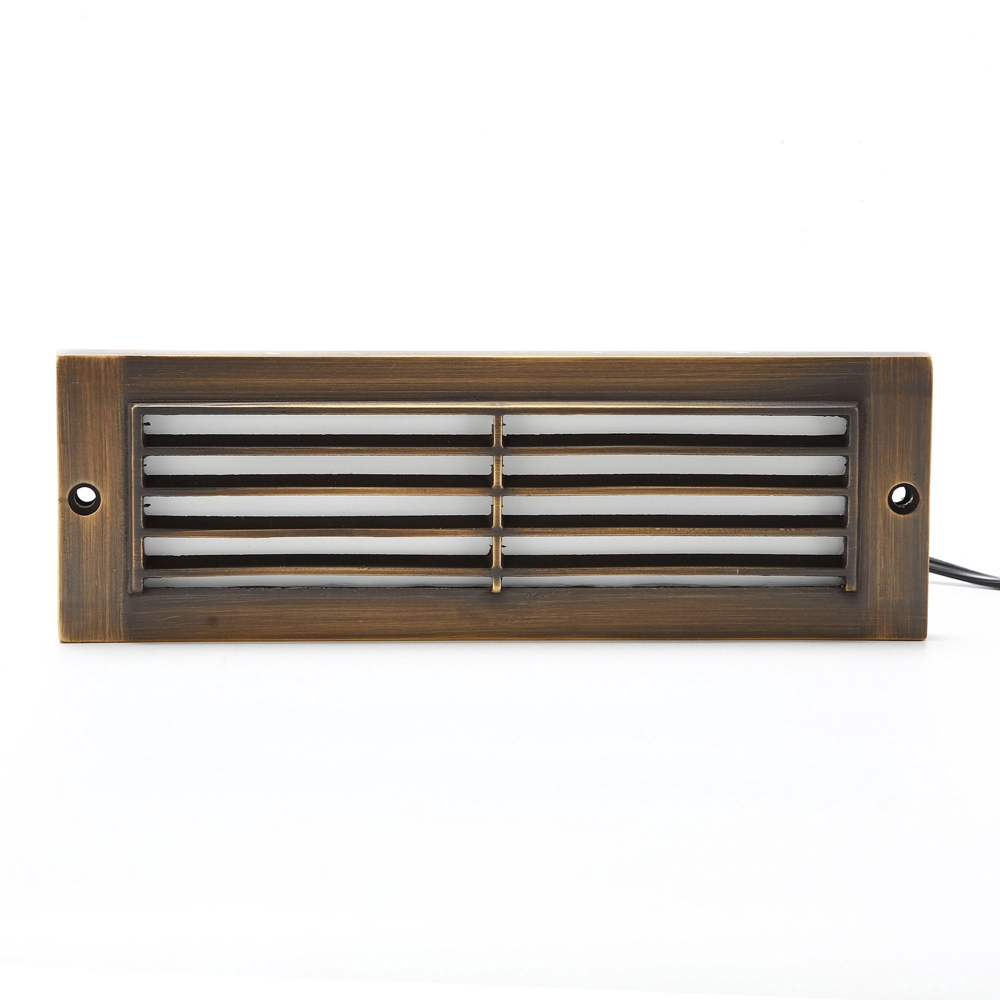 LNC 9" LED Step Light, Antique Brass Finish, Energy Efficient for Stairways and Decks