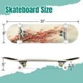 thumbnail image 2 of 31'' Complete Skateboard 7 Layer Canadian Maple Double Kick Deck Skateboards Watercolor painting Hanging tree branches fragrant flowers Skate Board for Beginner Adult Gifts, 2 of 5