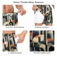 thumbnail image 5 of FORMRS Mens Swim Trunks Mesh Liner Quick Dry Casual Beach Board Shorts with Pockets, Sizes S-2XL, Art Leaves Pattern, 5 of 9