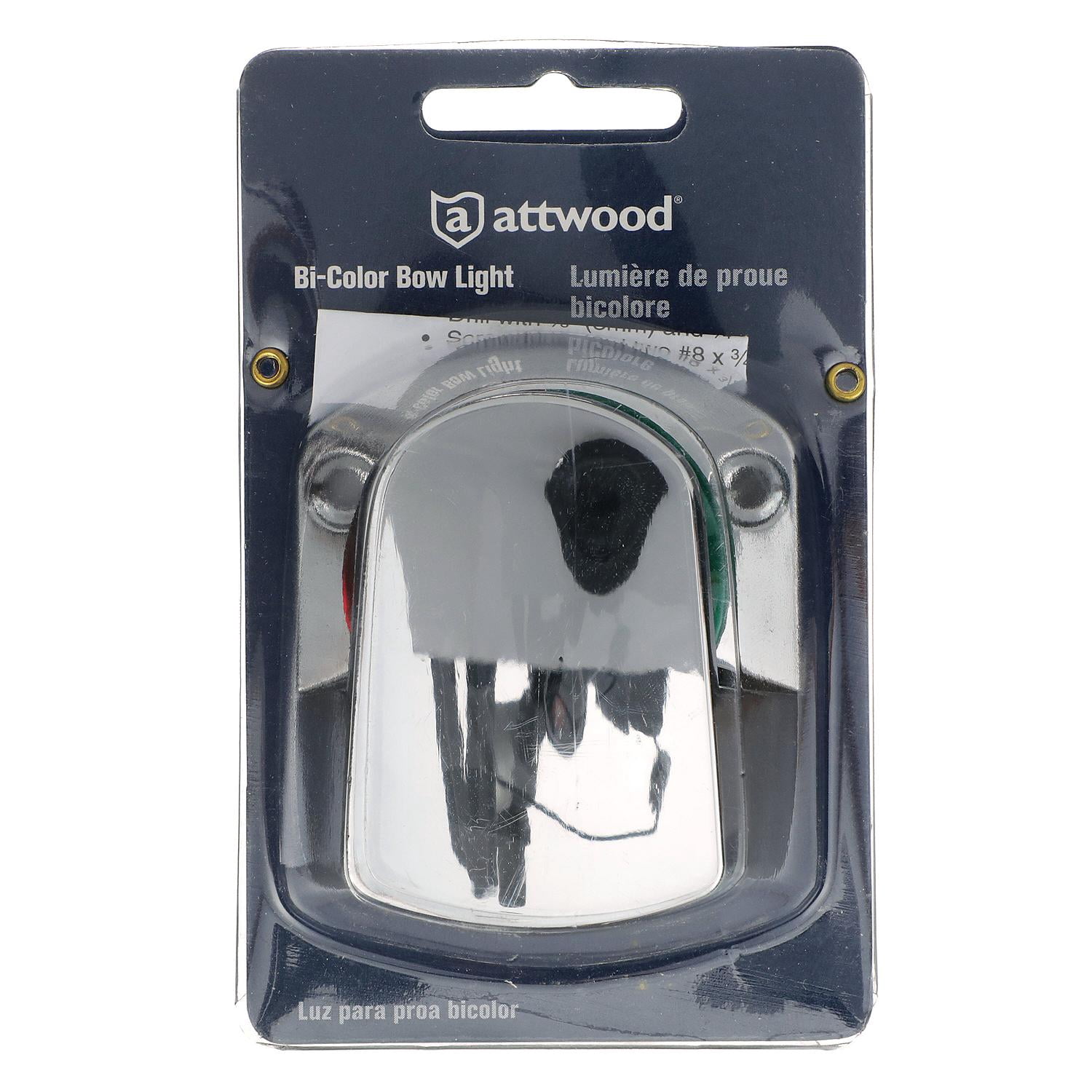Attwood 6375D6 ZAMAK 1-mile Bi-Color Combination Sidelights, Deck Mount, 225-Degrees Visibility, 12V