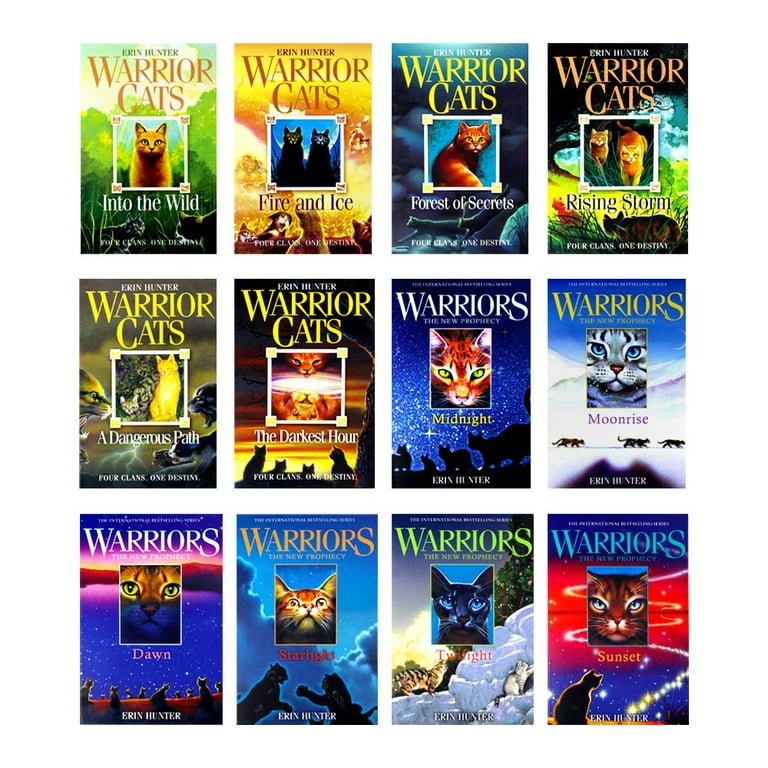 Warrior Cats Series 1 And 2 - The Prophecies Begin And The New Prophecy By  Erin Hunter 12 Books Set 