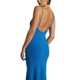 thumbnail image 4 of xiaxaixu Robe Longue d'Été Ajustée pour Femmes Couleur Unie Sans Manches Coupe Basse Robe à Bretelles Spaghetti en Tricot, 4 of 6