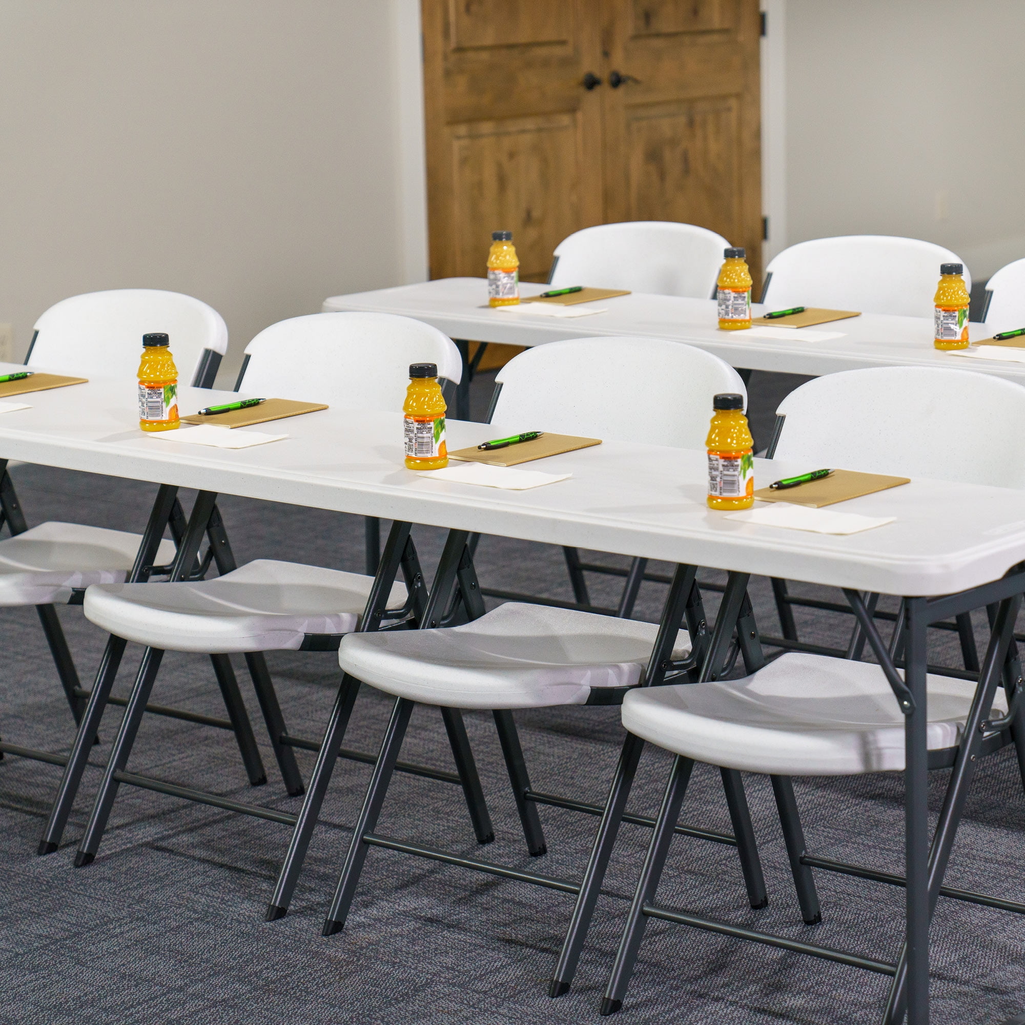 Lifetime 8 Foot Seminar Rectangle Table, Indoor/Outdoor Commercial Grade, White Granite, (80930)